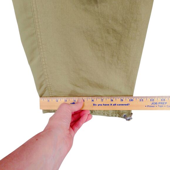 Oak + Fort Double Face Cargo Pant 8 Women Beige 31x29 Cinch Hem Streetwear Baggy - Picture 8 of 12